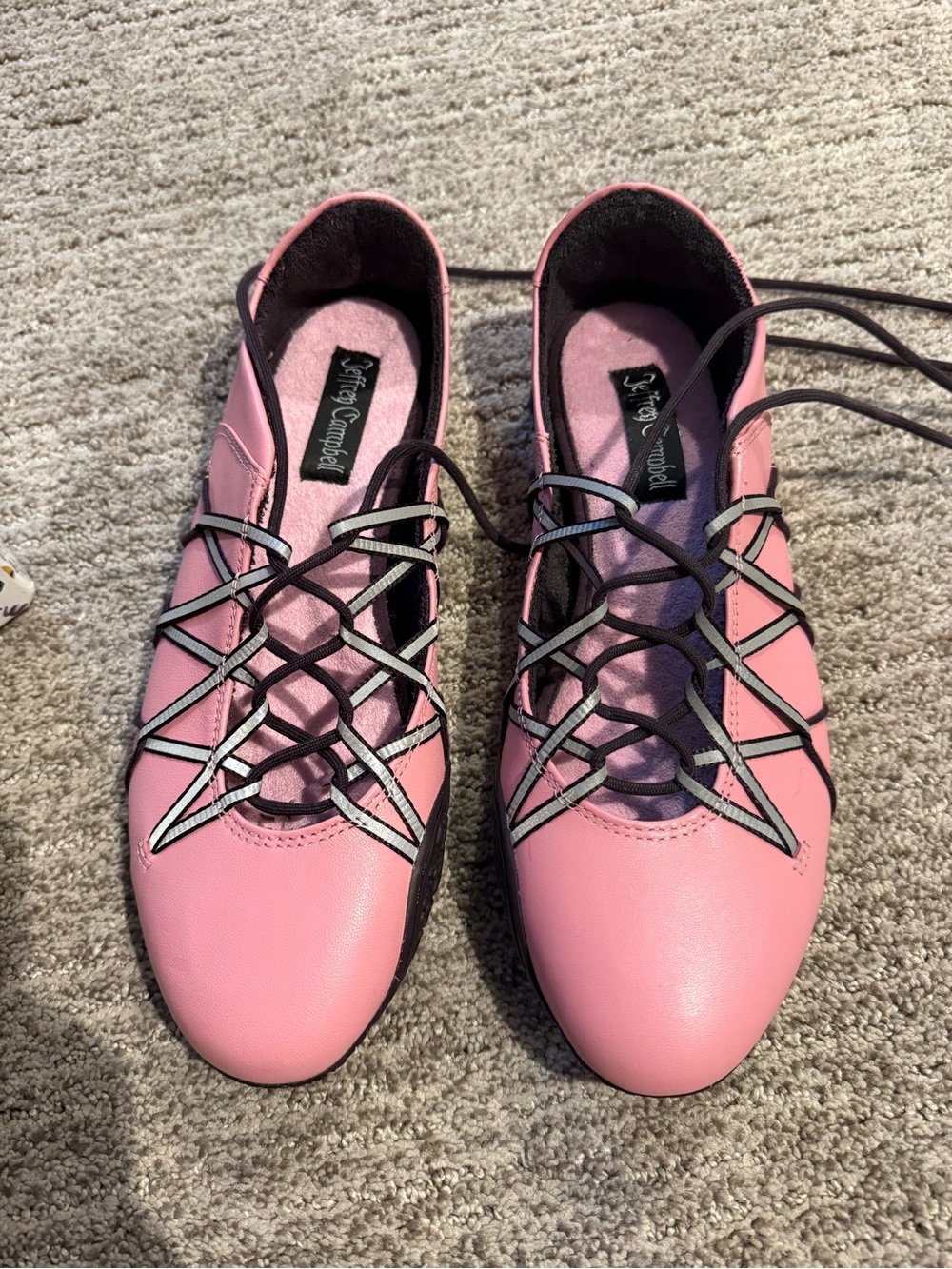 Jeffrey Campbell Pink Lace-Up Ballet Flats - Picture 2 of 6